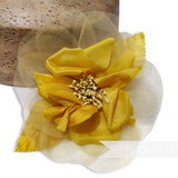 'Cleo' 13cm Silk and Organza Flower Hat Mount