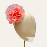 'Cleo' 13cm Silk and Organza Flower Hat Mount