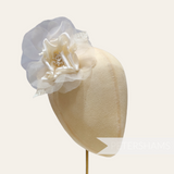 'Cleo' 13cm Silk and Organza Flower Hat Mount