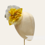 'Cleo' 13cm Silk and Organza Flower Hat Mount