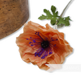 'Kenna' Vintage 1960s Czech Silk Poppy Flower