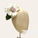 'Kassidy' Suede Effect Finish 11cm Magnolia Hat Flower