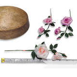 'Liv' Triple Rose Silk Flower Hat Mount