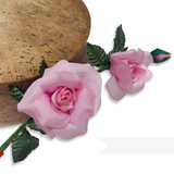 'Liv' Triple Rose Silk Flower Hat Mount