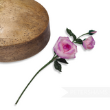 'Liv' Triple Rose Silk Flower Hat Mount