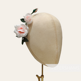 'Liv' Triple Rose Silk Flower Hat Mount