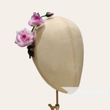 'Liv' Triple Rose Silk Flower Hat Mount