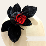 'Delia' Two-tone Velvet Rosebud Millinery Hat Mount