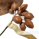 'Henry' Vintage 1940's Almond Wired Stems - 12 Stems