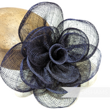 'Odette' Extra Large Flipped Edge Sinamay Millinery Flower Hat Mount