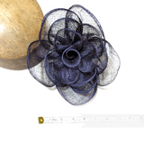 'Odette' Extra Large Flipped Edge Sinamay Millinery Flower Hat Mount