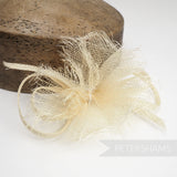 'Freya' Flower & Bow Sinamay Hat Mount