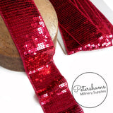 6.5cm Wide Super Soft Flat Sequin Trim - 1m