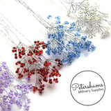 Seed Bead Wired Trees - 6 Stems