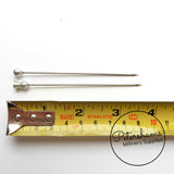 Set of 12 Extra Long 9.5cm (3.7 inch) Metal Millinery Hat Pins - Silver Metal Assortment