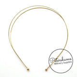 Double Headband / Tiara Band Base - Silver or Gold Plated