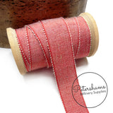 25mm No.5 Linen Threaded Millinery Petersham Hat Ribbon - 1m