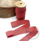 25mm No.5 Linen Threaded Millinery Petersham Hat Ribbon - 1m