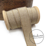 25mm No.5 Linen Threaded Millinery Petersham Hat Ribbon - 1m