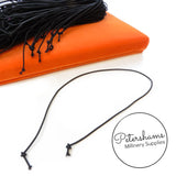 Knotted Black 1.5mm Hat Elastics