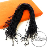 Knotted Black 1.5mm Hat Elastics