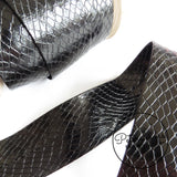 30mm Black Imitation Snakeskin PVC Trim - 1m