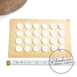 Vintage 1940s 19mm Simple Buttons - Full Card