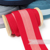 Big Stripe 45mm Cotton Millinery Petersham Hat Ribbon - 1m