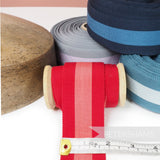 Big Stripe 45mm Cotton Millinery Petersham Hat Ribbon - 1m