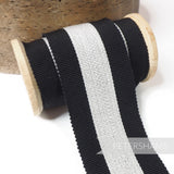 Big Stripe 45mm Cotton Millinery Petersham Hat Ribbon - 1m