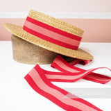 Big Stripe 45mm Cotton Millinery Petersham Hat Ribbon - 1m